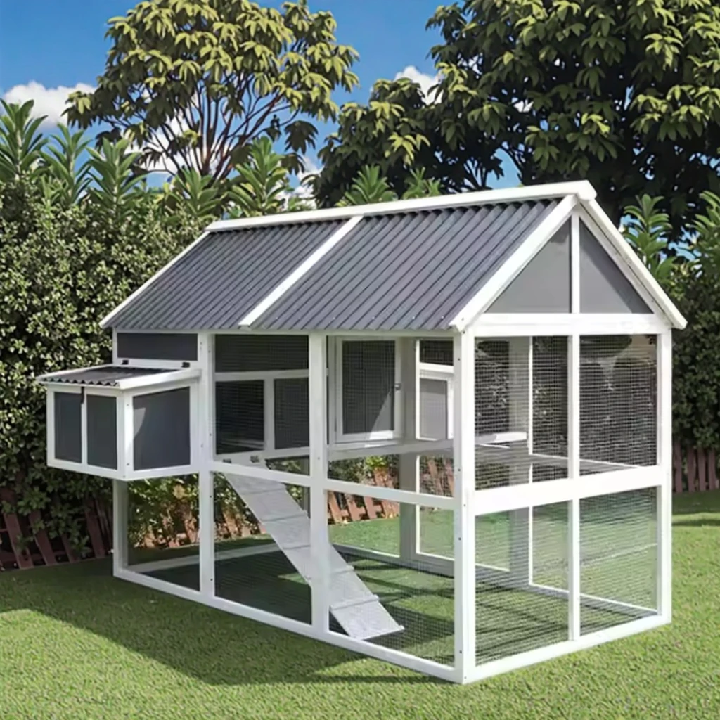 

ep-SDC101 Wholesale Luxury Large Farmhouse Wooden Pet House Outdoor Chicken Coops Hen House Layer Chicken Cage for Sale&