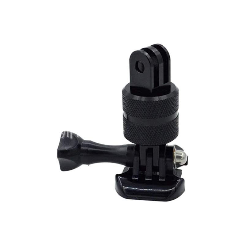Adaptateur de Bras Pivotant à Percussion Rotative, Résistant à 360, pour Appareil Photo Gopro Fore3 3 + 4, Noir et CNC, Mini Trépied en Alliage d'Aluminium