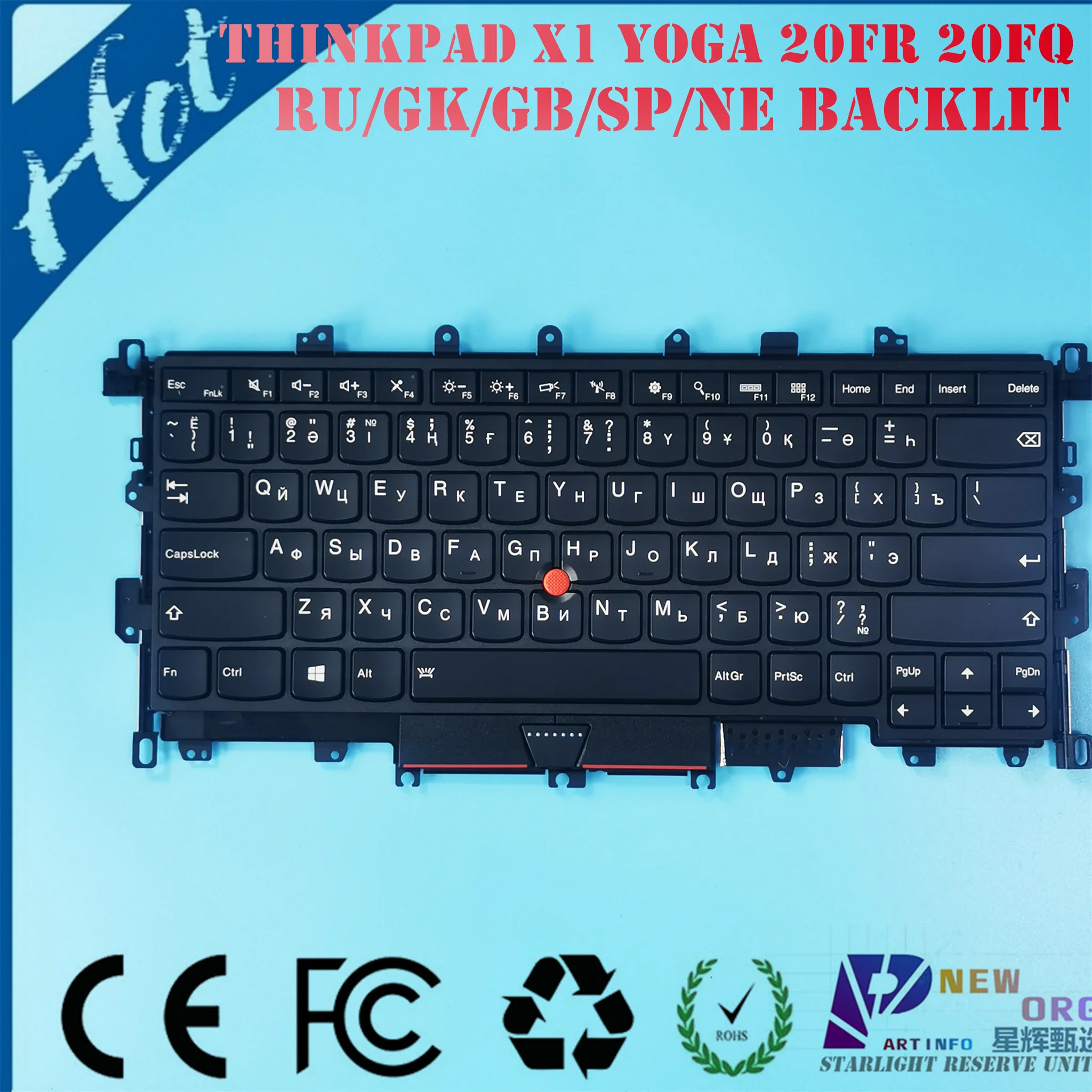 

NEW ORG Laptop Backlight Keyboard for LENOVO THINKPAD X1 YOGA 1ST GEN1 20FR 20FQ series BLACK UK GK RU SP PO HL NE