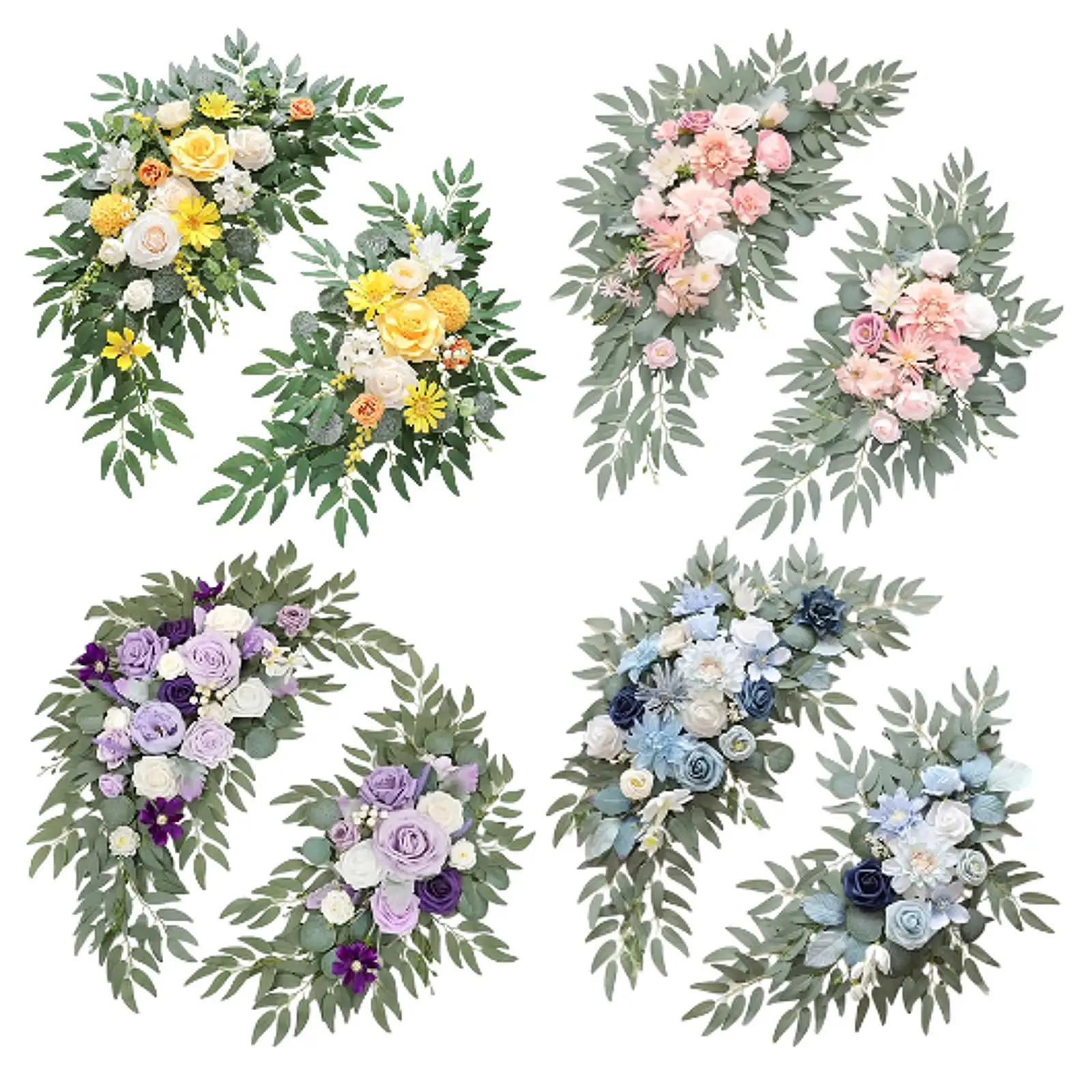 

2Pcs Wedding Arch Flowers Boho Decoration for Valentines Day Ceremony Party