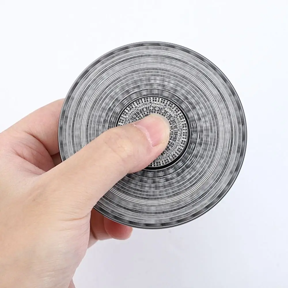 Feng Shui Handheld Tai Chi Fingertip Gyro Aluminium Alloy Bagua Pattern Finger Spinner Gift Chinese Style Relax Decompression