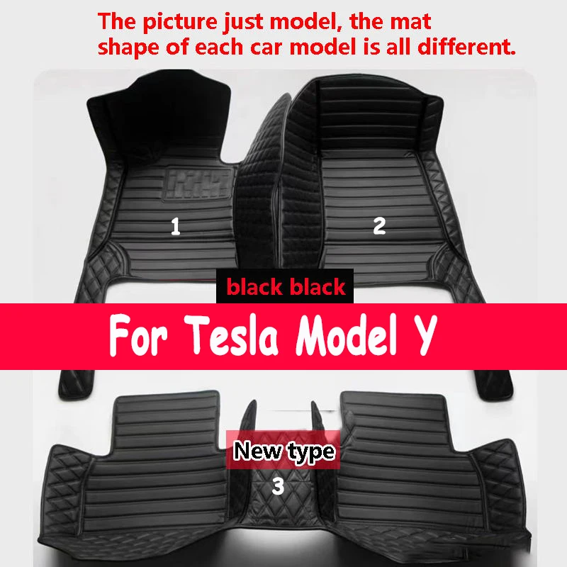 

Автомобильные коврики для Tesla Model Y 7-местный 2020 2021 2022 2023, кожаный коврик, автозапчасти для интерьера, напольный коврик, ковер, автомобильные аксессуары