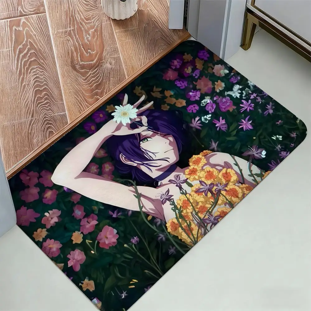 Alfombra C-Chainsaw Man, cómoda alfombra de franela suave y gruesa antideslizante para sala de estar, dormitorio, cocina, alfombras decorativas