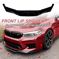 For BMW 5 Series M5 F90 2018-2020 Pre Front Lip Spoiler Bumper Shovel Lower Lip Splitter Modification Car Body Kit Glossy Black