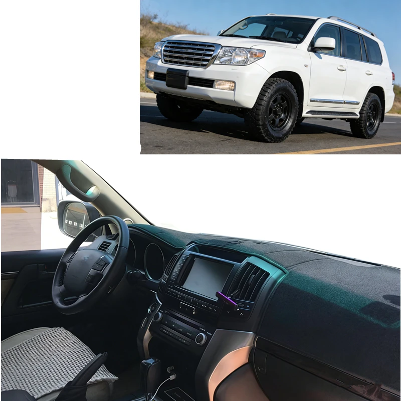 Car Accessories For Toyota Land Cruiser J200 LC200 2008-2018 2019 Dashboard Cover Mat Pad Anti-UV Dash Sun Shield Carpet Cushion