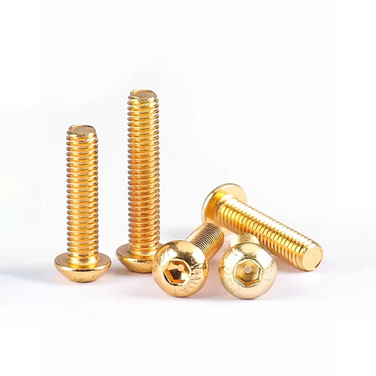 10.9 Grade High-Strength Titanium Plated Round Head Hexagonal Socket Screw M2-M6