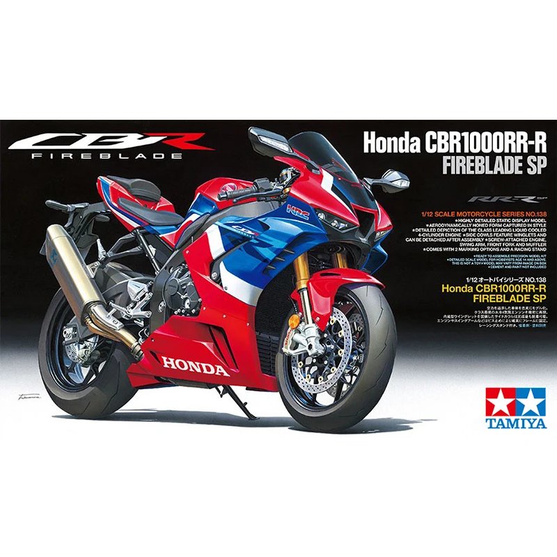 Tamiya 14138 static assembled car model toy 1/12 scale For HONDA CBR1000RR-R Fireblade SP motorcycle model kit