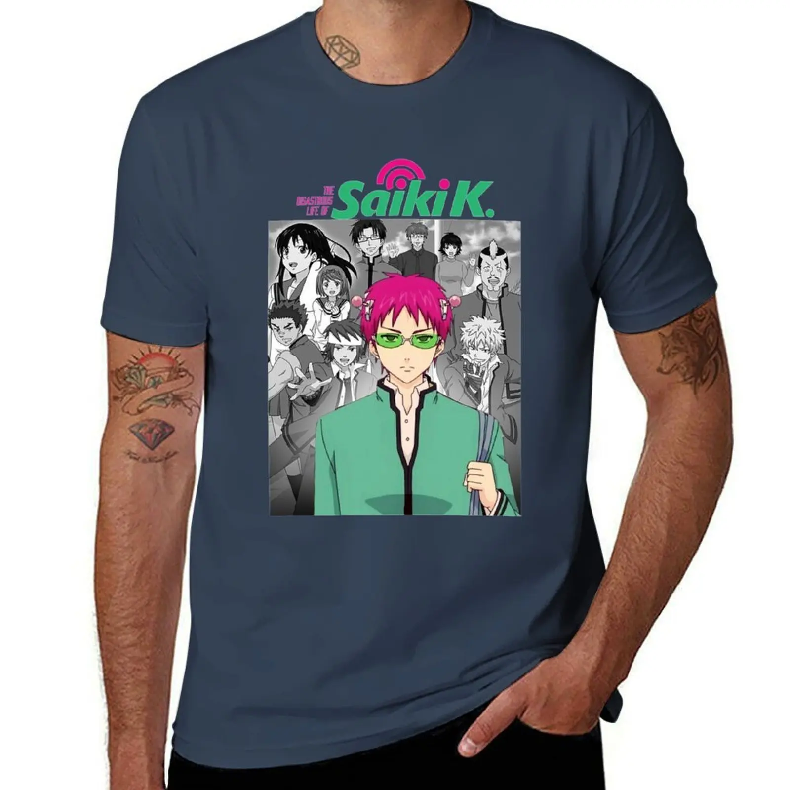 

Saiki K Life T-Shirt Retro Style Print Casual Top