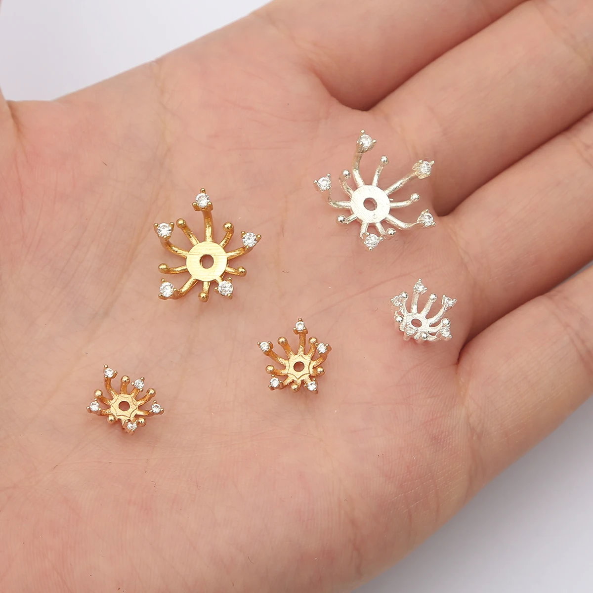 20pc connettore Charms foglia filigrana oro/argento per gioielli fai da te accessori fatti a mano parti orecchini accessori per capelli materiale