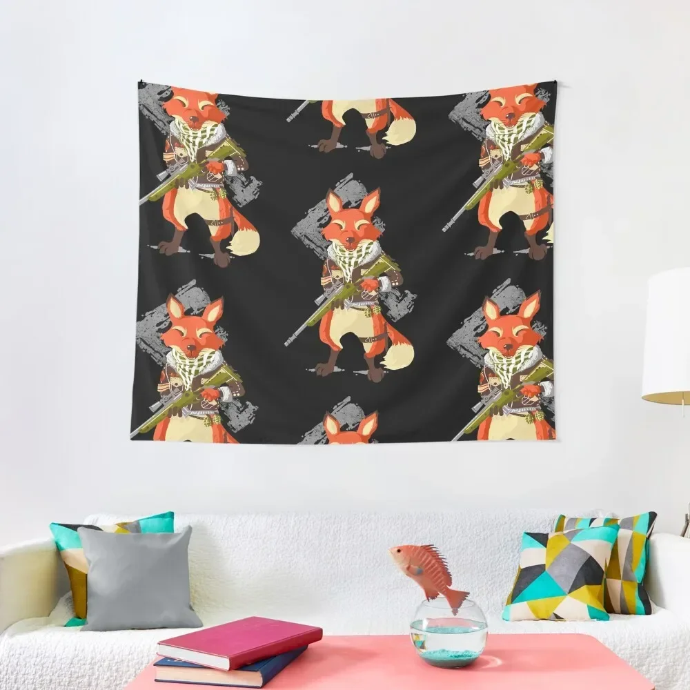 Fox Sniper Tapestry Room Decor Korean Style Carpet On The Wall Tapestry