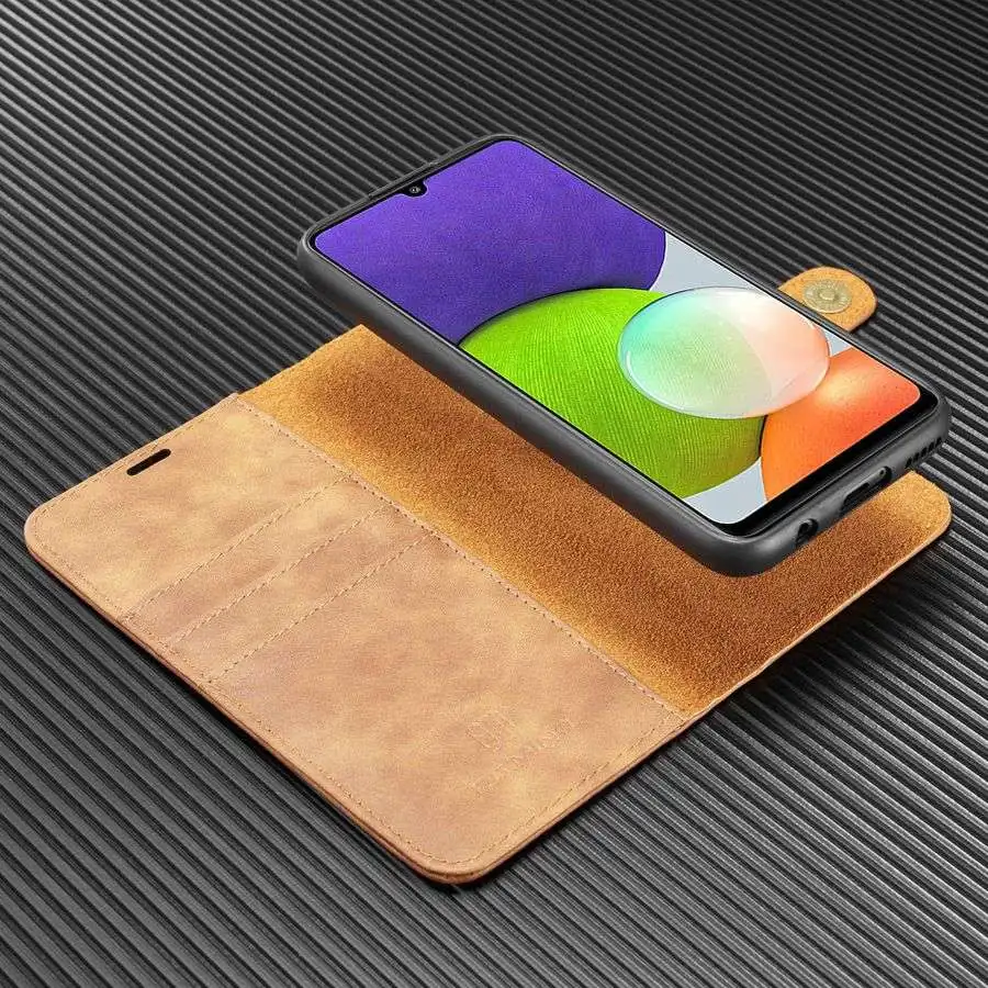 Detachable Magnetic Leather Wallet Case for Samsung Galaxy, Removable Flip Cover, A12, A22, 4G, A32, A42, A52, A72, 5G