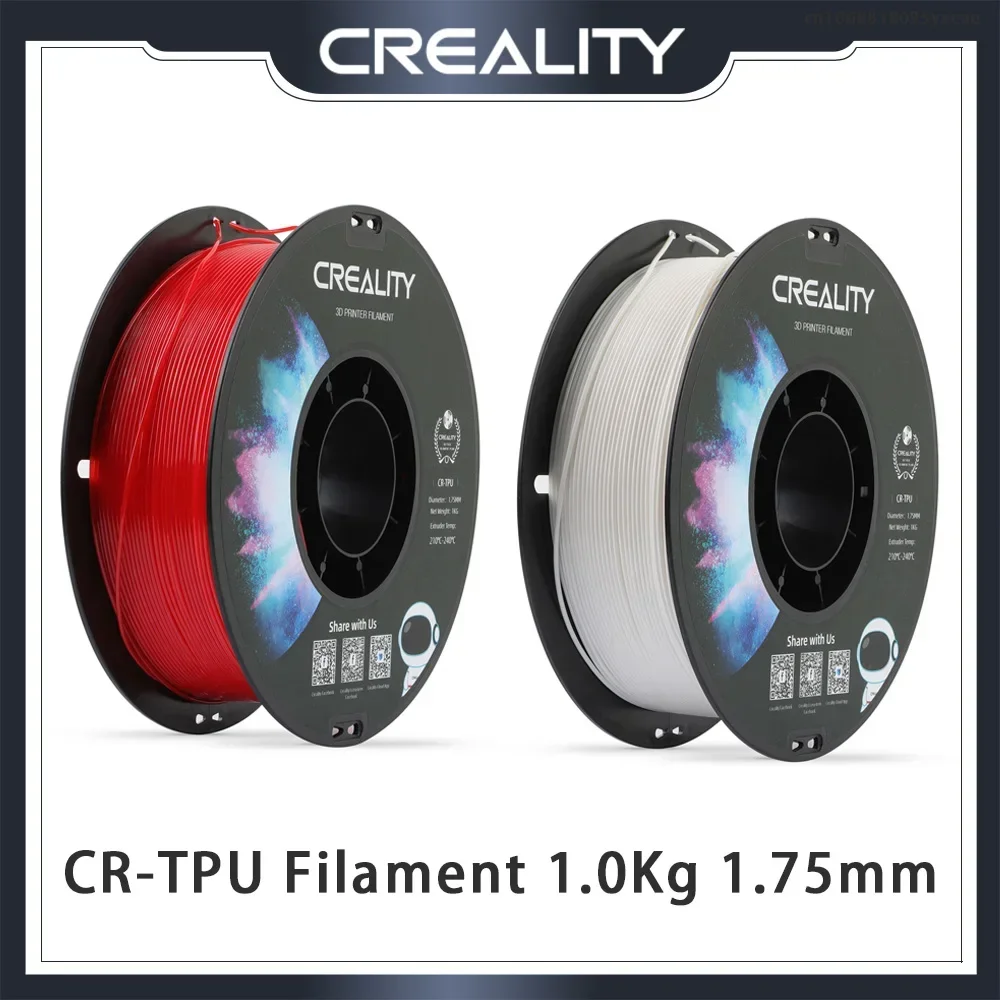 

Creality Original CR-TPU Filament 1,0 кг 1,75 мм Мягкий клей Высокая устойчивость 210-240 ℃ Материалы для 3D-принтеров температуры печати