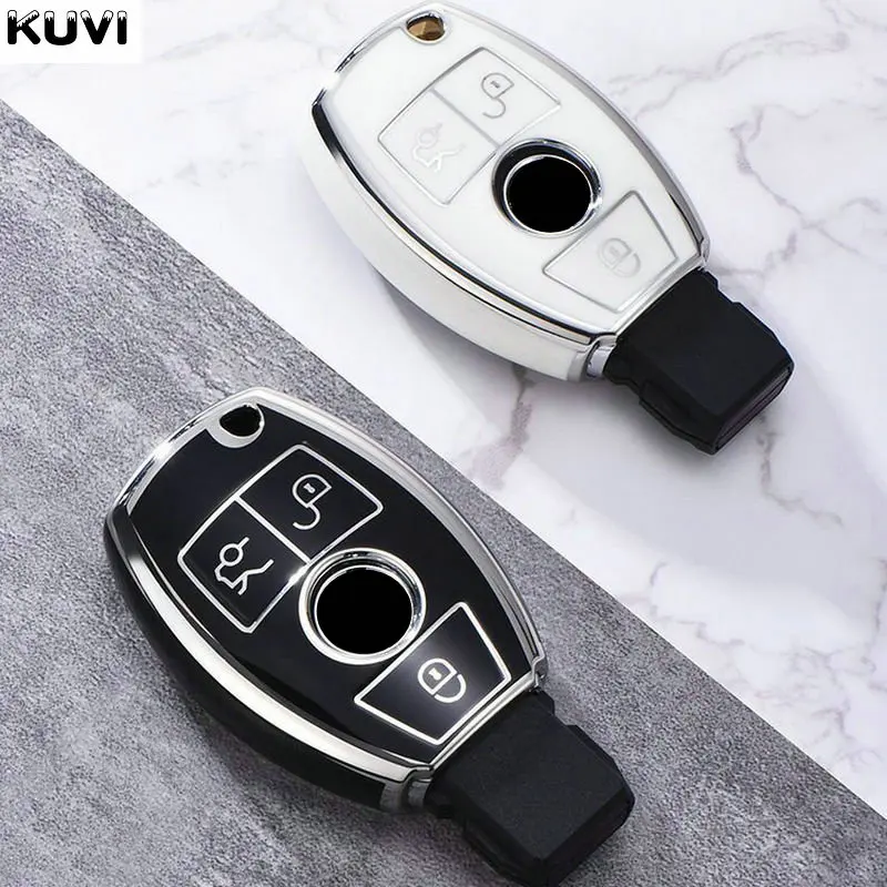 TPU Car Remote Key Case Cover Shell Fob per Mercedes Benz A B C E R Class GLS GLA GLK GLC CLS CLA AMG W204 W205 W212 W463 W176