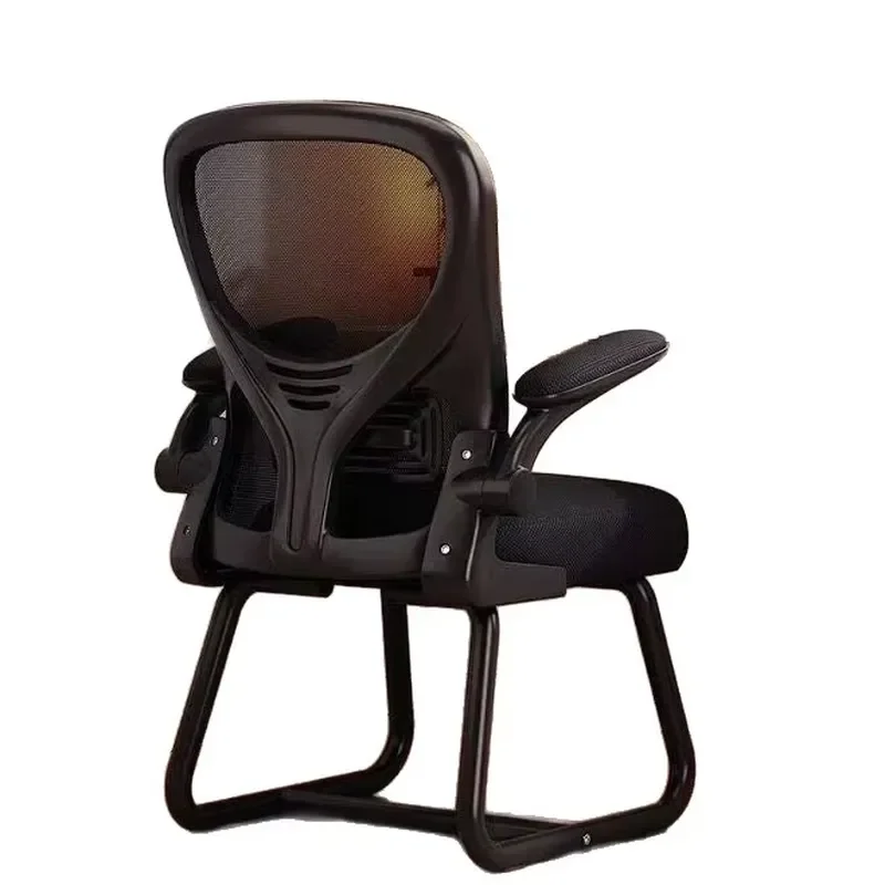 Modern Ergonomic Office Chair Adjustable Armrests Mesh Backrest Steel Frame Trolley Base for Home Study Comfortable Long
