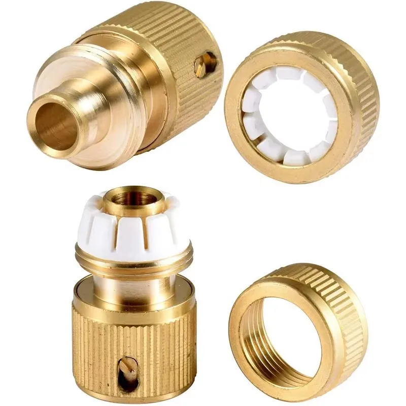 Brass Hose Connector Hose End Quick Connect Fitting 1/2
