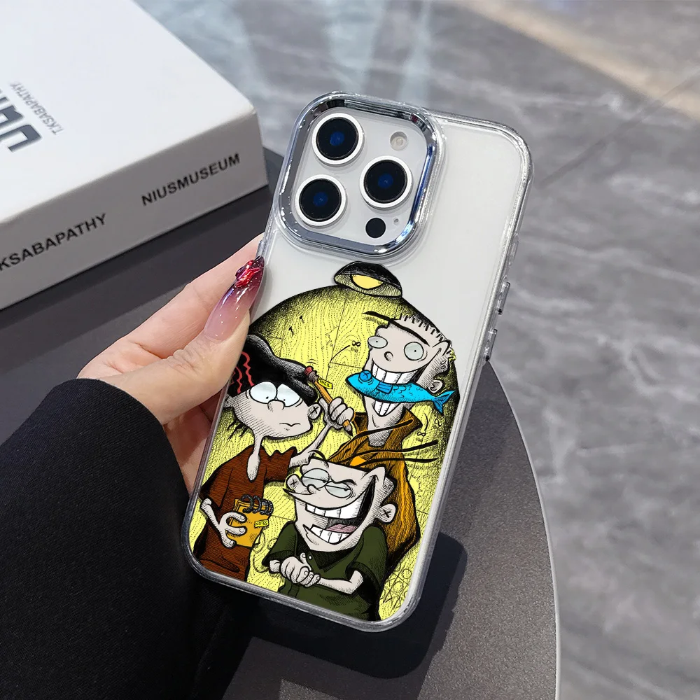 حافظة هاتف كارتونية E-Ed Edd N Eddy لهاتف آيفون 17 16e 16 15 14 13 12 11 mini Pro Max X XR XSMAX 8 Air Plus غطاء ناعم شفاف #5