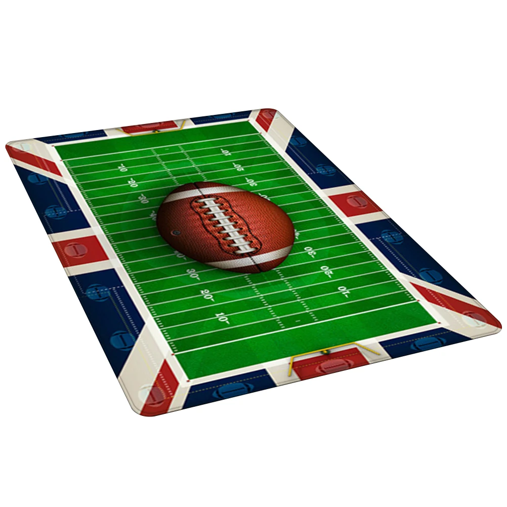 

Rugby Football Field Floor Mat Bath Skid Resistance Bedroom Polyester (Polyester) Area Home Carpet