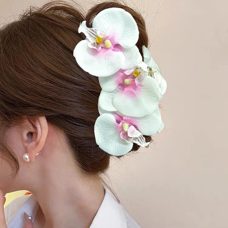 

Заколка для волос с имитацией цветов, сладкий цветок, заколка в виде акулы для женщин, заколка для волос в стиле ретро с преувеличенным цветочным принтом, модные аксессуары для волос