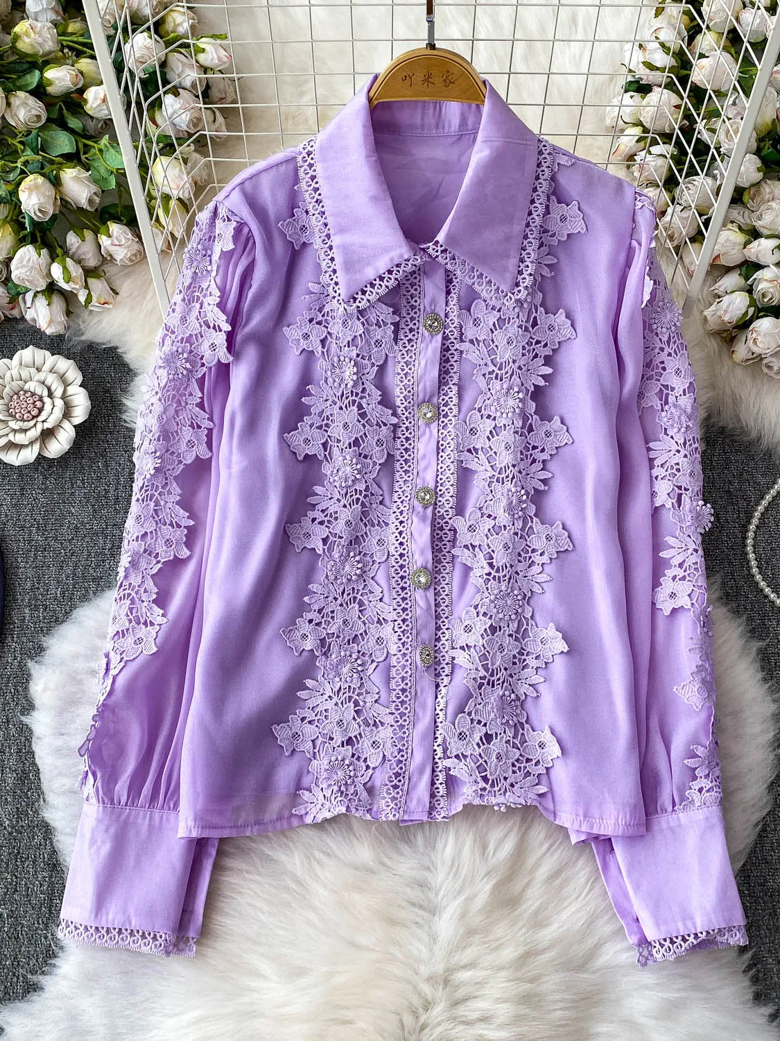 Pesante ricamo pizzo patchwork lungo Sve irt donna estate bottone singolo allentato anti-età cappotto dimagrante coreano Sle Pendolarismo