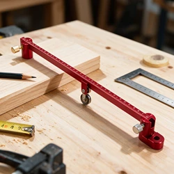 300mm Adjustable Drawing Circle Ruler,Aluminum Compass Scribe Center Finder,Woodworking Fixed-Point Circle Line Marking Gauge