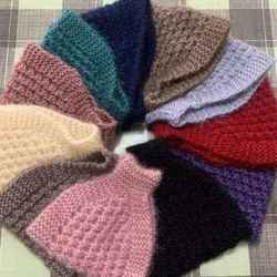 Ear Protection Wool Headband Headwear Knitted Wool Wide-Brimmed Headband Warm Ear Protection Woolen Cap Gift Hair Accessories