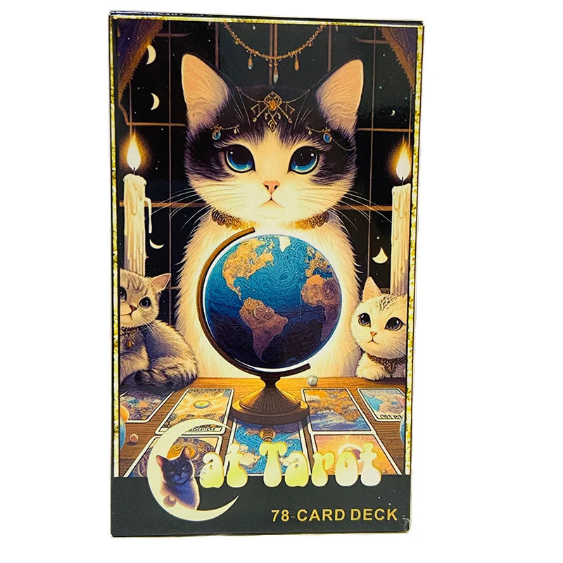 Cute Cat Tarot Cards A 78 Card Deck English Version Board Games Cards Divination Edition Fortune Telling Playing Games