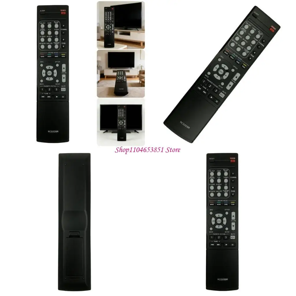 Universal Replacement Remote Controls For RC020SR AVs Receivers Plugs And Play Operation Plastic Construction 