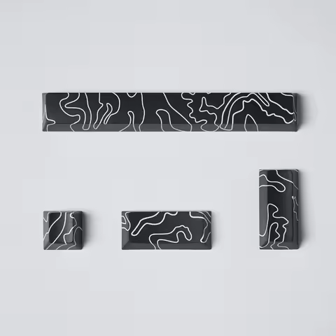 Black Line Keycap 4PCS Keycap Cherry Profile Dye-Sub PBT keycaps Space Bar 6.25U ESC Enter Custom Keycap For Mechanical Keyboard