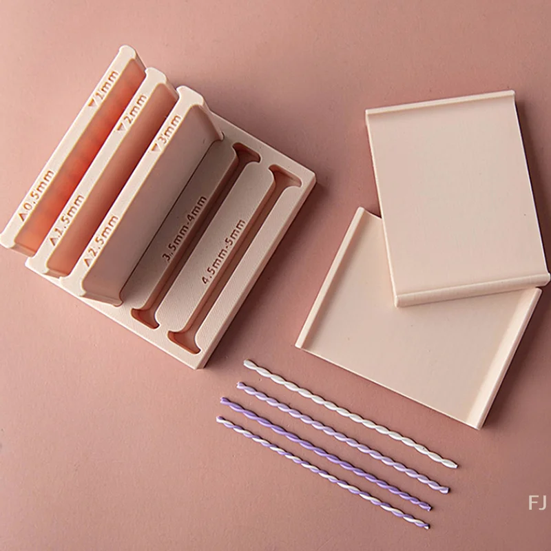 [YU] 0,5–5 mm weiche Tonstreifen-Rollformen, DIY handgerollter Tonstreifen, gewebte Ohrringe, Armbänder, Anhänger, Herstellung von Polymer-Ton-Werkzeugen