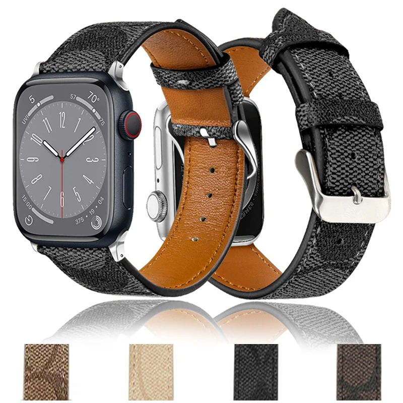 Vintage Leather Strap for apple watch band 44mm 49mm 45mm 42mm 41mm 38mm 40mm Retro Bracelet iwatch ultra 8 7 6 5 4 se watchband