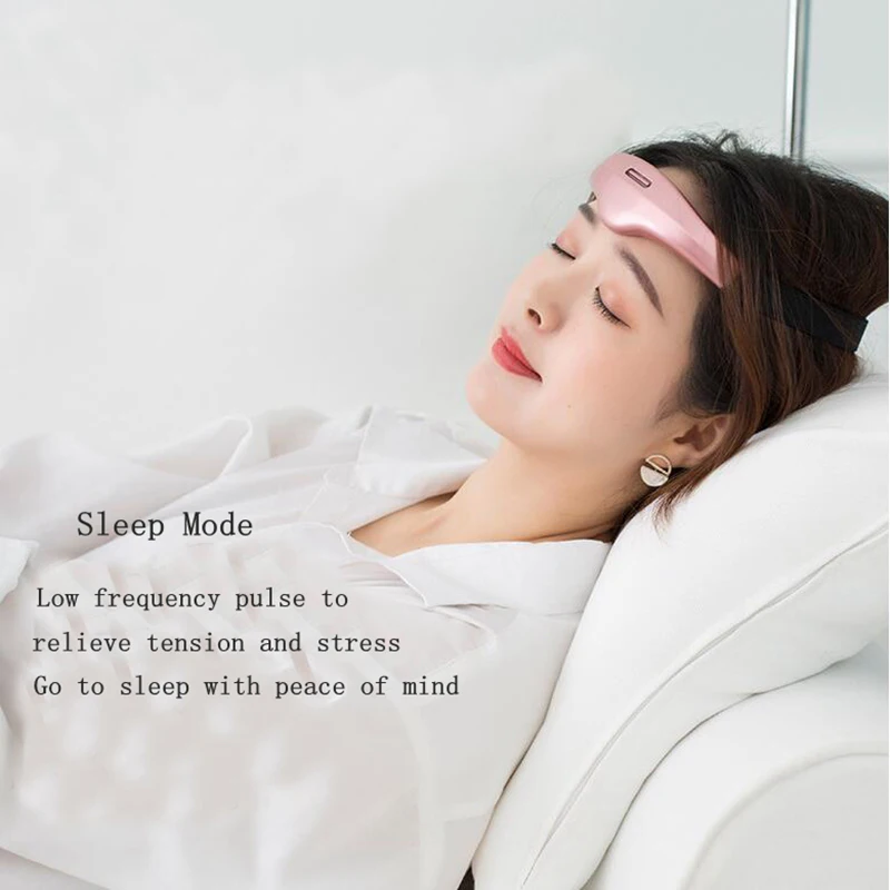 Electric Head Mask Soothe Anxiety Release Stress Treatment Depression Migraine Pain Relief Massager Insomnia Treatment Equipmen
