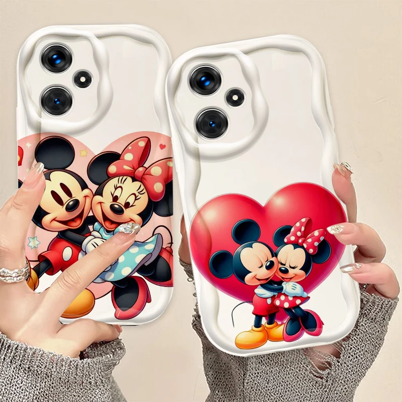 

Disney Mickey Mouse Cute For Xiaomi Redmi Note 13 12 12S 11S 11 10 9 8 10A 9C 9T Pro Plus 5G Wave Oil Cover Phone Case