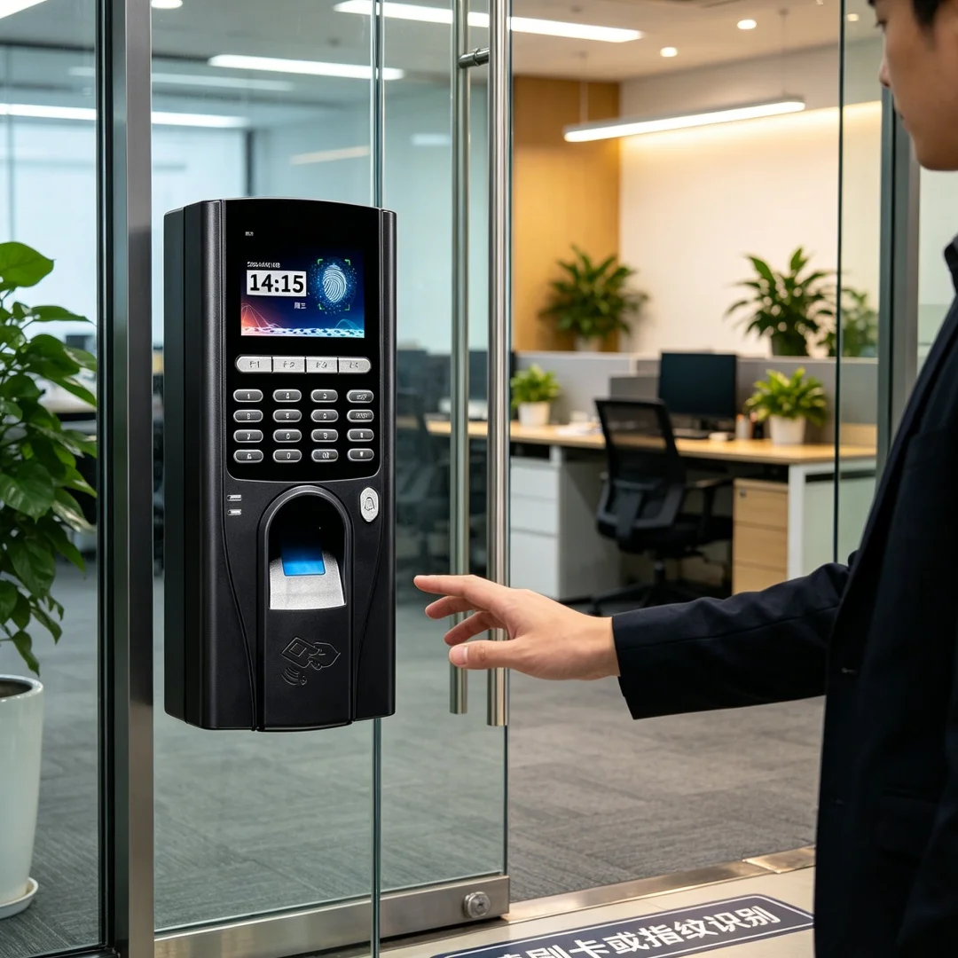TCP IP LAN USB Biometric Face Fingerprint Employee Departments Attendance Complete Access Control System Kits with Electric Lock