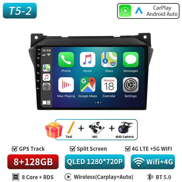 Autoradio Voor SUZUKI Alto Nissan Pixo 2009-2017 GPS Navigatie Android Auto Stereo Multimedia Speler Audio Head Unit 5G 2 DIN