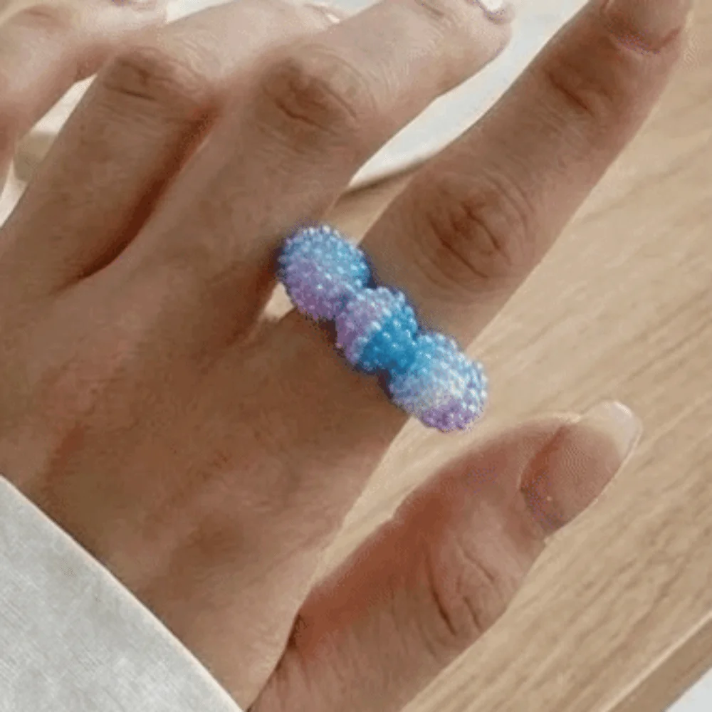 5 Pcs/Set Creative Stress Relief Finger Rings Calming Adjustable Sensory Rings Relax Fidget Finger Massager For Women Men Office