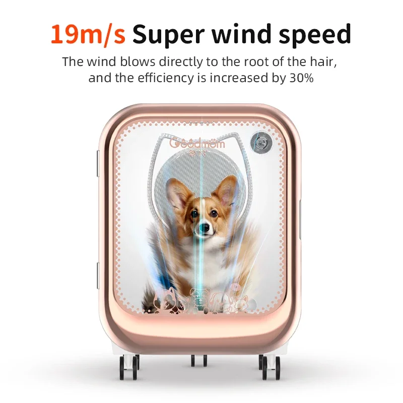 180L Pet Dry Room Drying Machine Grooming Control 360° Efficient for Cats and Small Dogs Hair Dryer Box Dog Grooming Dryer