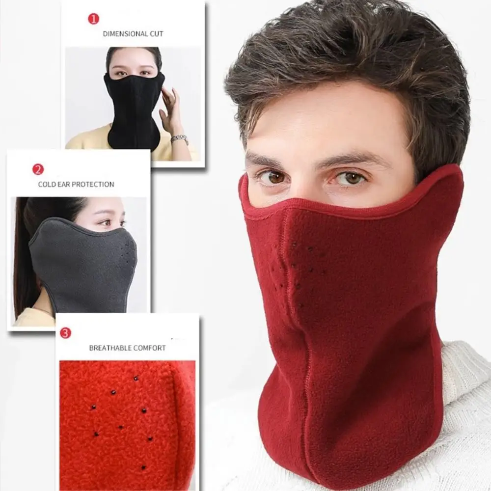 Pluizige Fleece Oorwarmer Masker Eenvoudige Thermische Sjaal Oorklep Masker Oorwarmer Winddicht Winter Masker Man