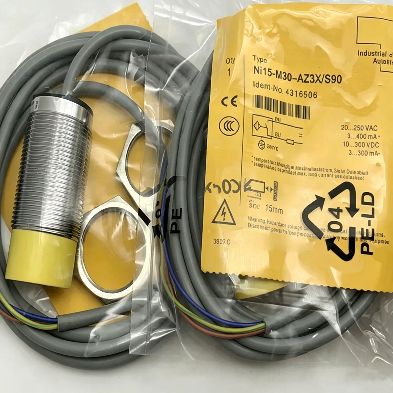 

Original new 100% proximity switch Ni15-M30-AD4X/S90 Ni15-M30-AZ3X/S90 sensor