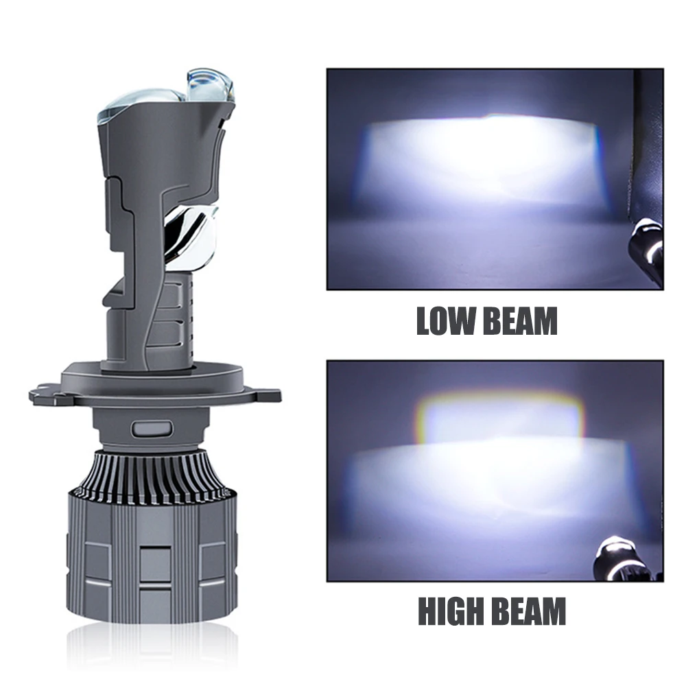 2PCS H4 Led Projector Headlights 120W Double lens H7 BI LEN Bulb Led Auto Lamp High Low Beam High Power Headlamp Motorcycle