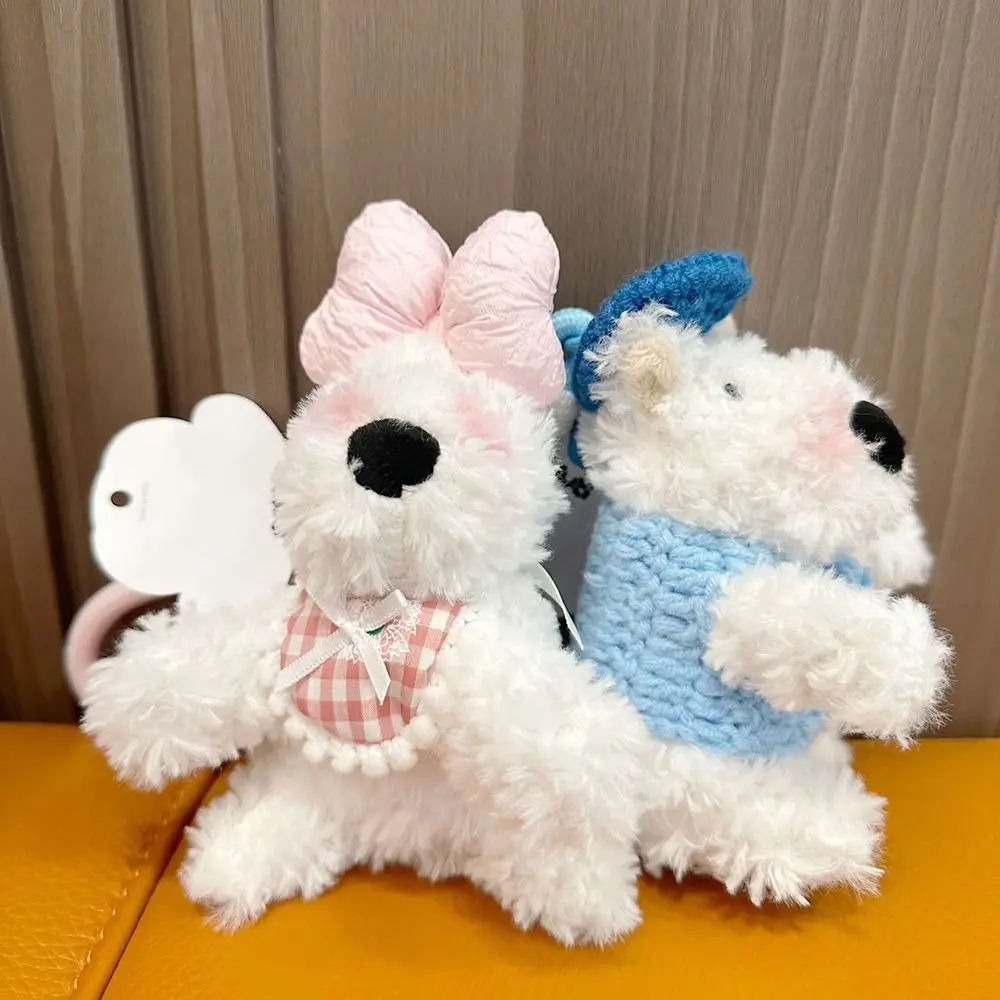 Cute Plush West Highland Dog Keychain Cartoon Hanging Ornament Bag Pendant Backpack Key Chain Bag Accessories