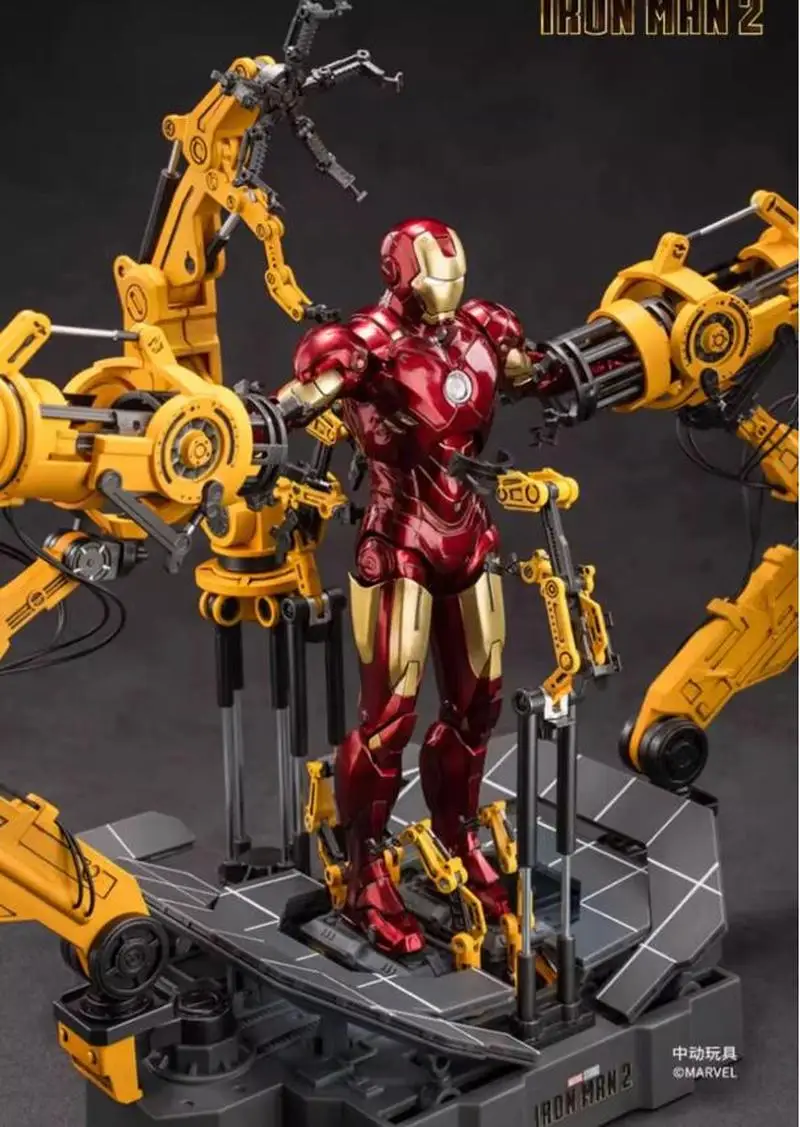 Zd Toys Iron Man Mark 4 Action Figure Suit Up Gantry Set Marvel Iron Man 2 Collectible Model Decoration