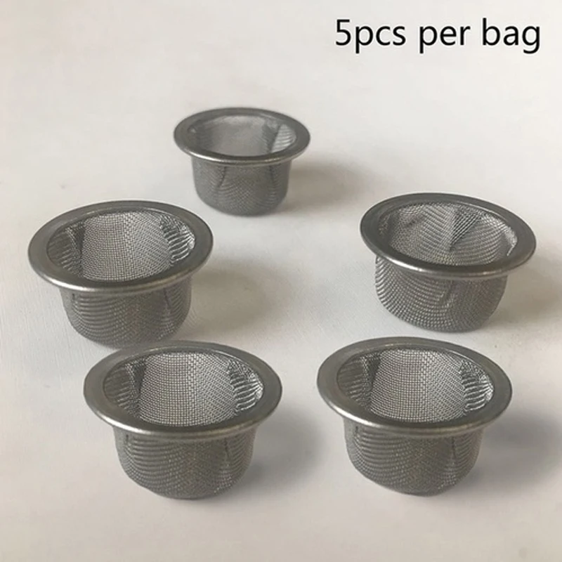 Stainless Steel Mesh Screen Pipe Filter, Smoking Pipe, Metal Filter, Replaceable Accessories, 16mm Diameter, 5/10/20/30pcs