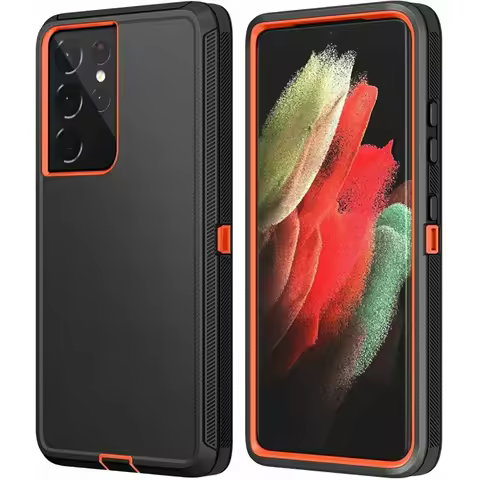 New 3 IN1 For Samsung Galaxy S22 S21 S20 S23 S24 Ultra S10 PLUS Note 20 10 9 8 Heavy Duty Armor Shockproof Dust-Proof Case