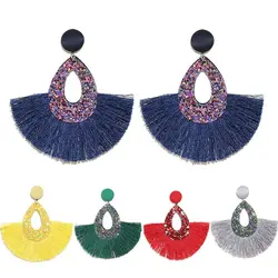 Colorful Sequin Tassel Earrings For Women Charm Earrings Fashion Jewelry Wedding Bridal Statement Fringe Earring