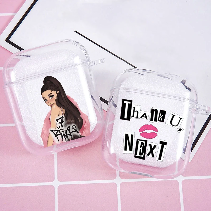 لطيف فتاة المغني الهدايا شكرا لك التالي لينة سيليكون حافظة من البولي يوريثان ل AirPods Pro3 1 2 3 4 واضح سماعة لاسلكية تعمل بالبلوتوث سماعة غطاء صندوق