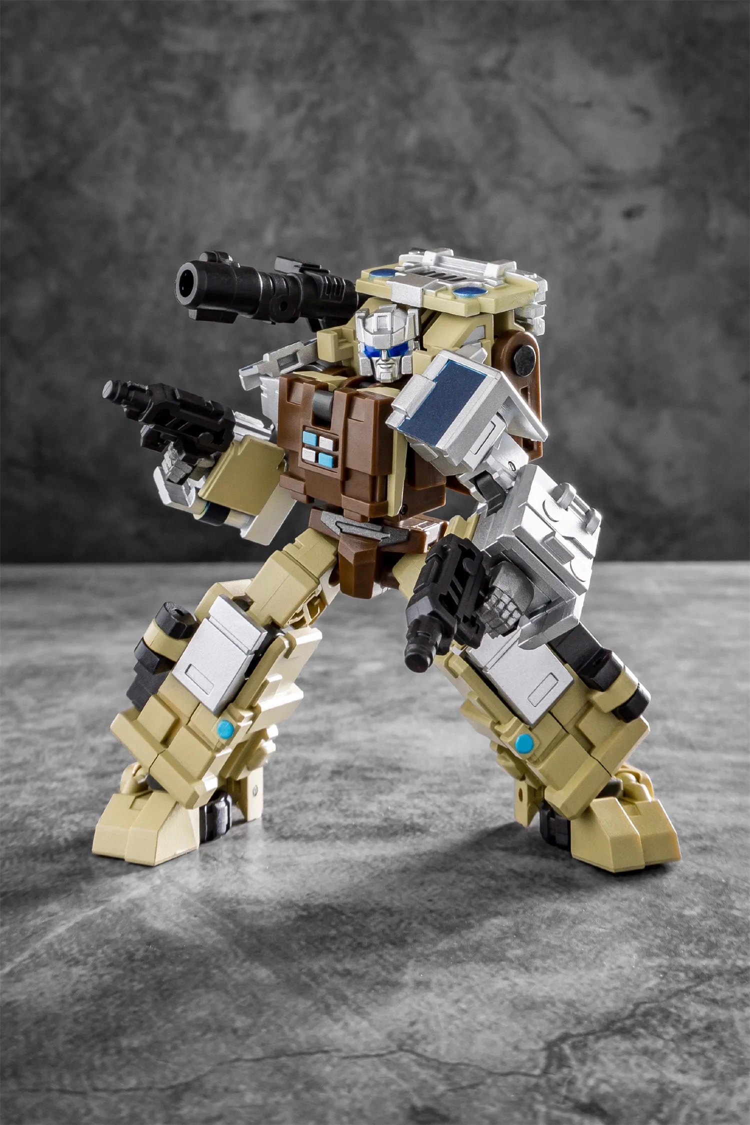 الحديد مصنع التحول عمل صغير الشكل ، لعبة الروبوت مع صندوق ، EX-64 ، EX64 ، EX-64D ، براون والمدافع ، في الأوراق المالية #6