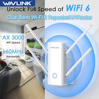 Wavlink Full Gigabit אלחוטי WiFi Repeater AX3000 דואל בנד Wi-Fi 6 Repeater/AP/Router מגבר WiFi מגביר אות Wifi WPS