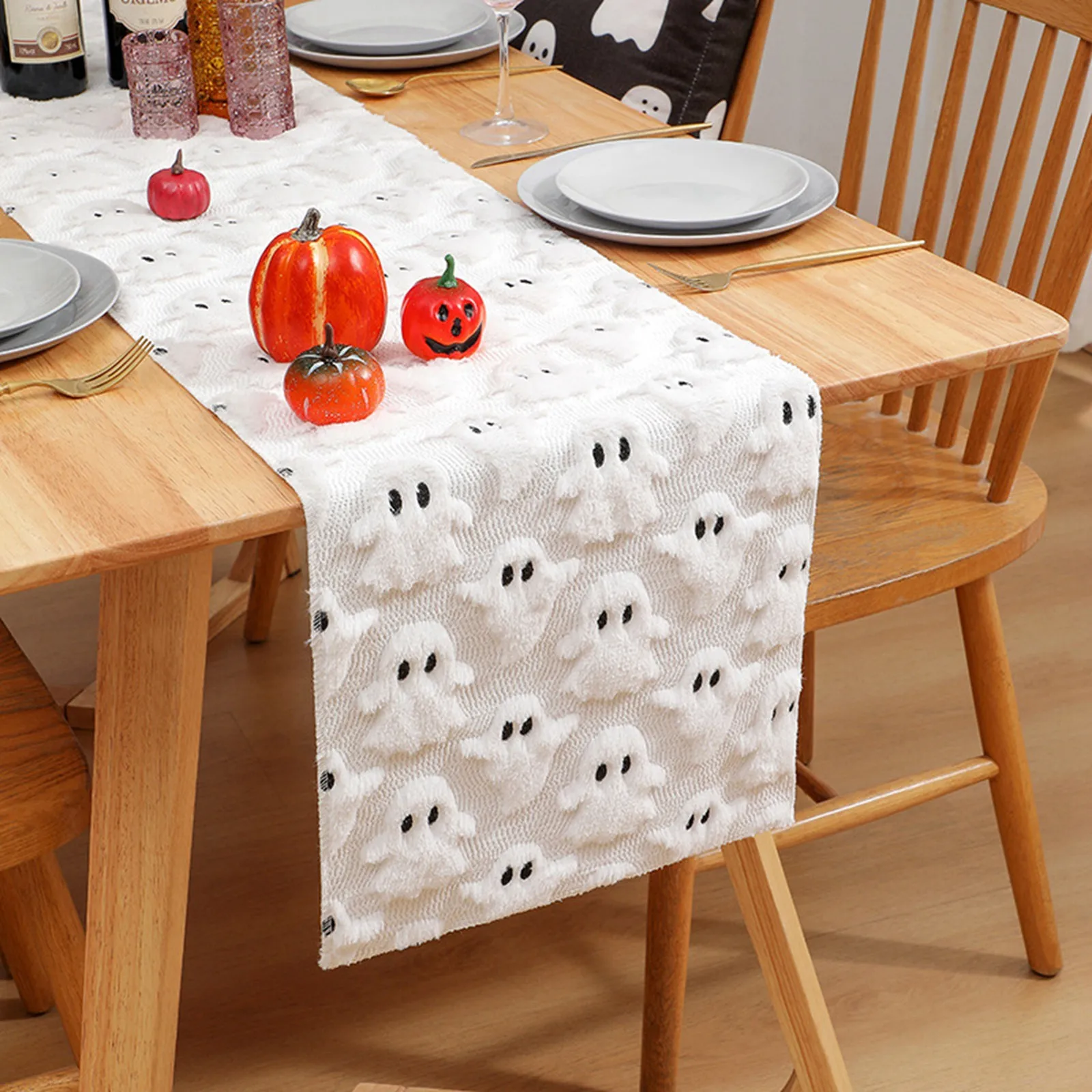 Halloween Decoration Table Runner Spooky Strip Table Runners Home Restaurant Dining Table Decorations Halloween Party Decor Prop