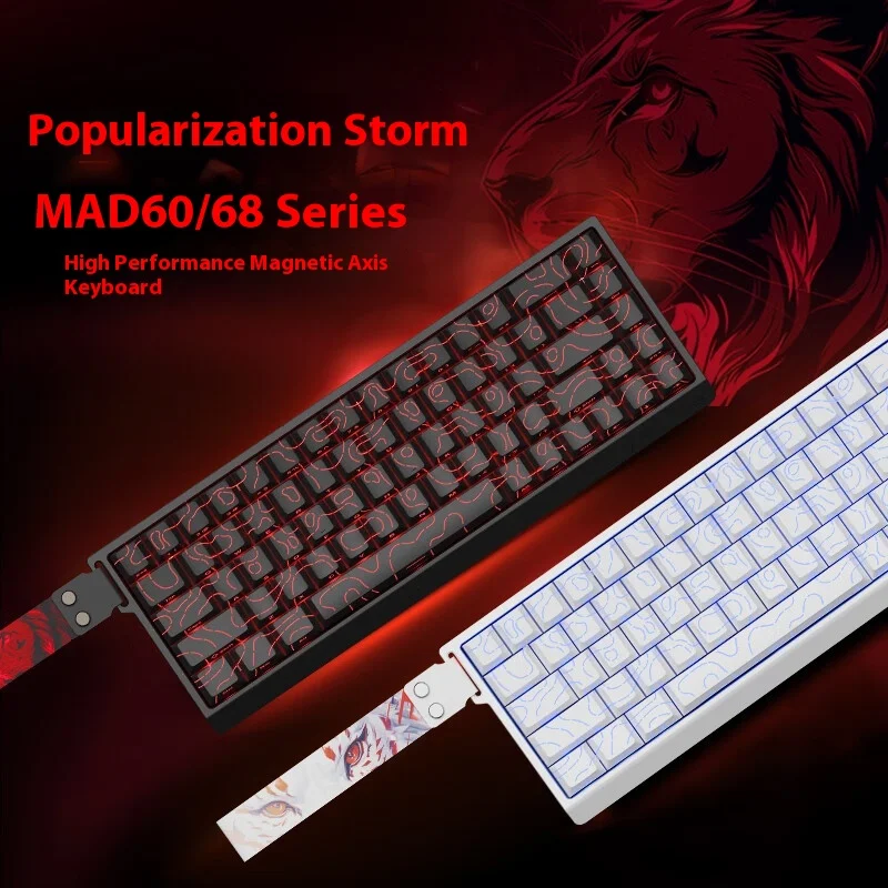 FGG MADLIONS MAD68 PRO Magnetic Switch Mechanical Keyboard 8K Return Aluminum Alloy Hot Swap Low Latency Custom Gaming Keyboard