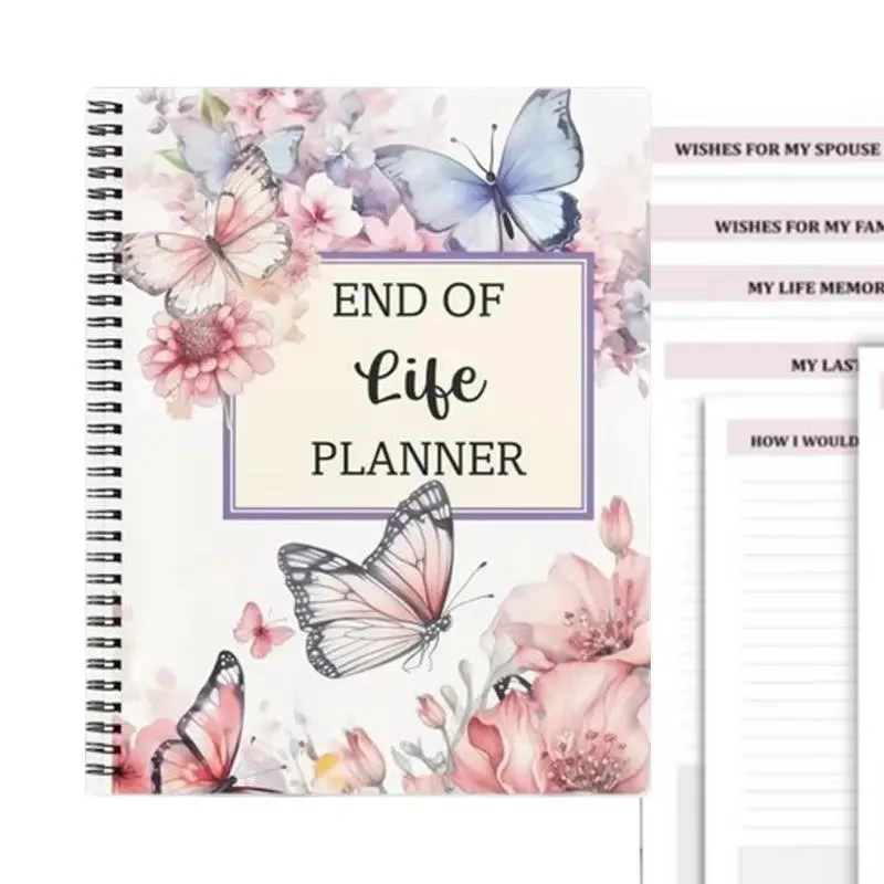 End Of Life Planner Organizer Notebook Final Arrangements End Of Life Funeral Planning Book Organizer Binder Life Planner